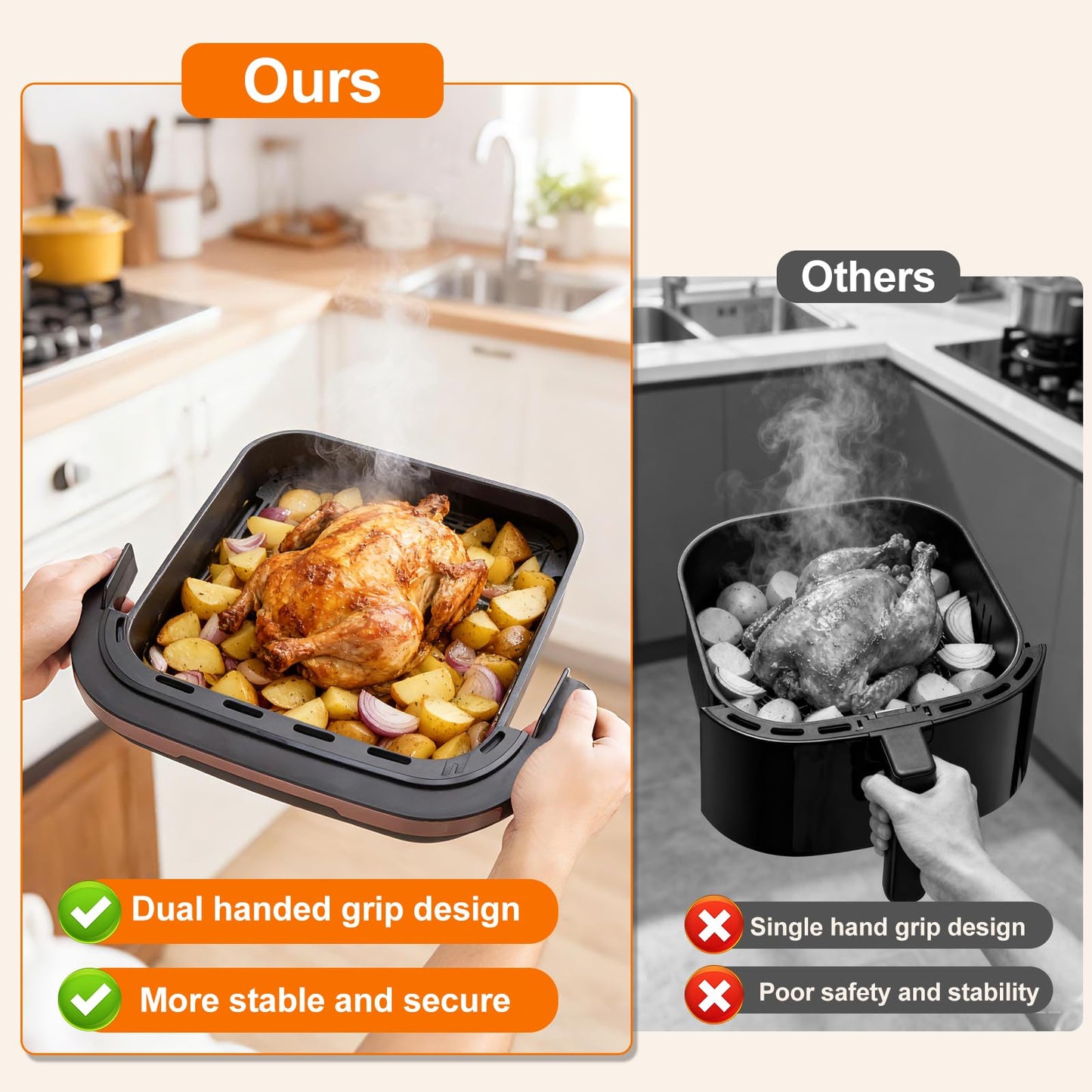 FLAREFX 4.5QT Air Fryer Pizza Oven with 11 Presets, Air Fryers with Dual Heating & 360° Airflow | Viewing Window | Touch Display, Nonstick Airfryer for Roast, Bake, Dehydrate, Microwave, Reheat & More
