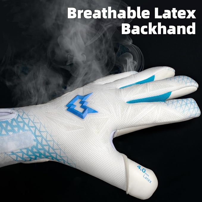 WVVOU Professional Goalkeeper Gloves for Adults and Youth Soccer Goalie Gloves Breathable Soccer Gloves High Performance Guantes De Portero with 4+3mm Sticky Super Grip Latex Palm