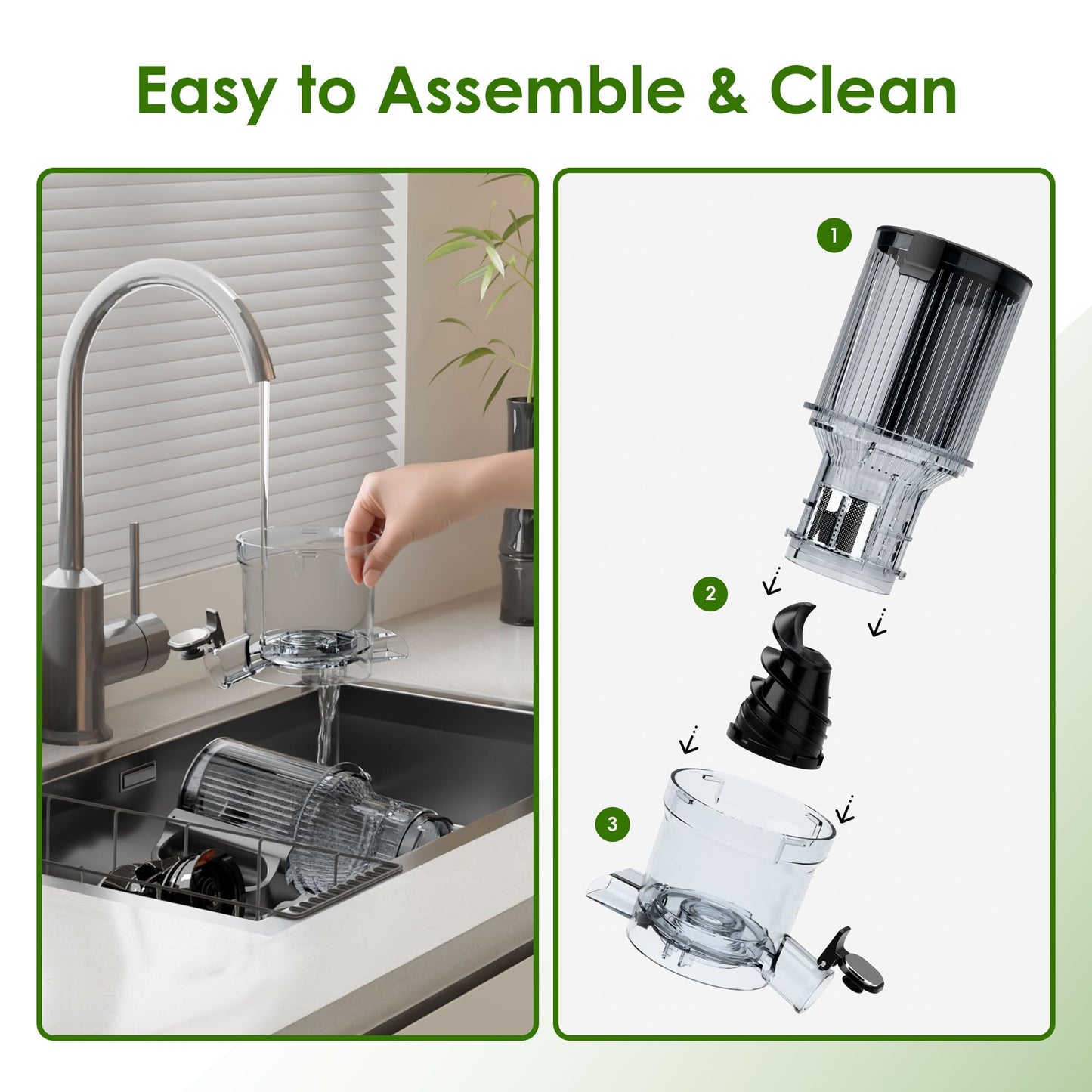 WHALLPRO Slow Masticating Juicer machines, Touch Control Cold Press Juicer with Wide Feed Chute, Juicer Easy to Clean for Whole Vegetables Fruits, Ergonomic Operational Panel,High Juice Yield,Titanium