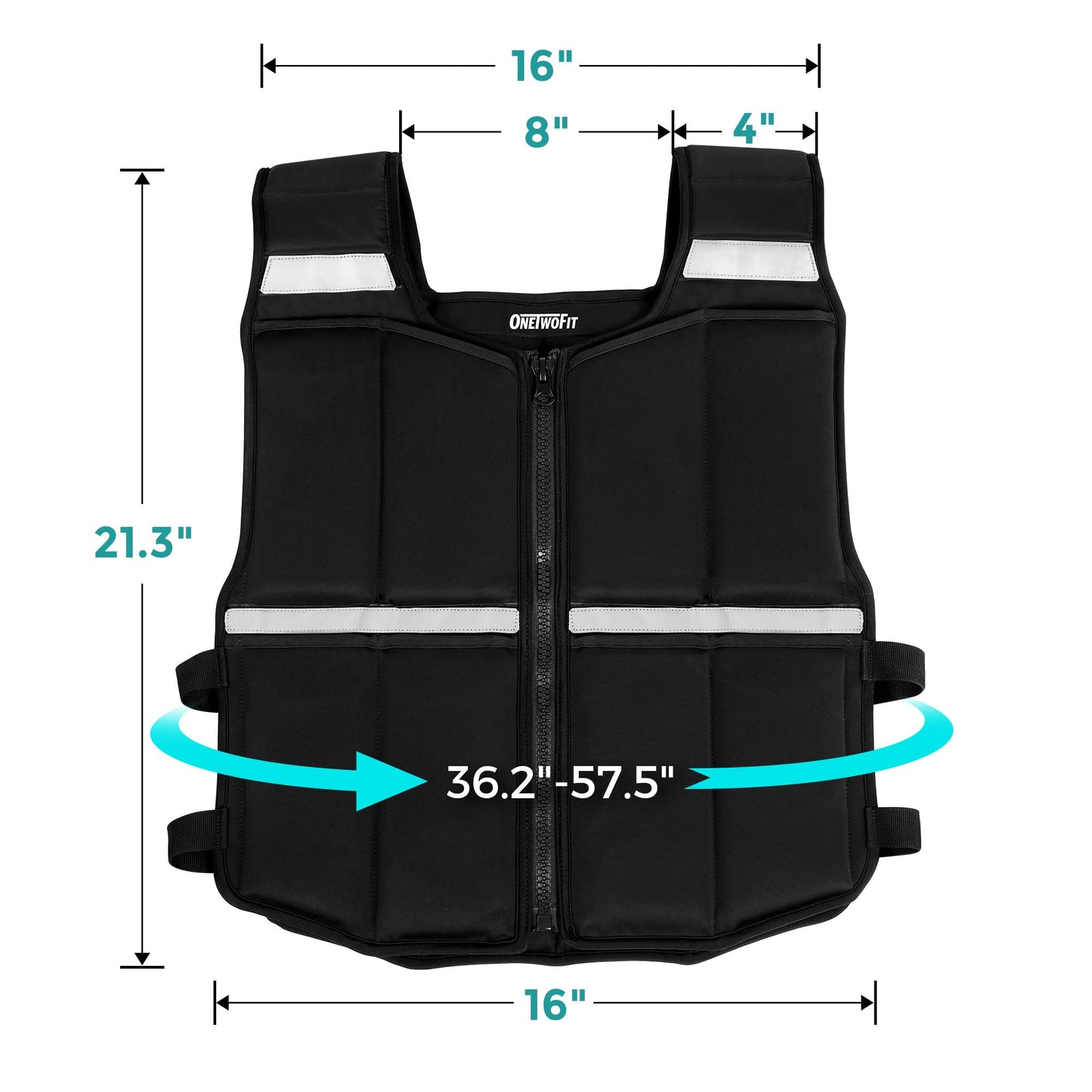 45lb/35lb/19lb Weighted Vest Men Women, Adjustable Rucking Vests for Walking with Zipper/Removable Silicone Weights, Strength Training Workout Vest for Running GYM Home, Detachable Reflective Strips
