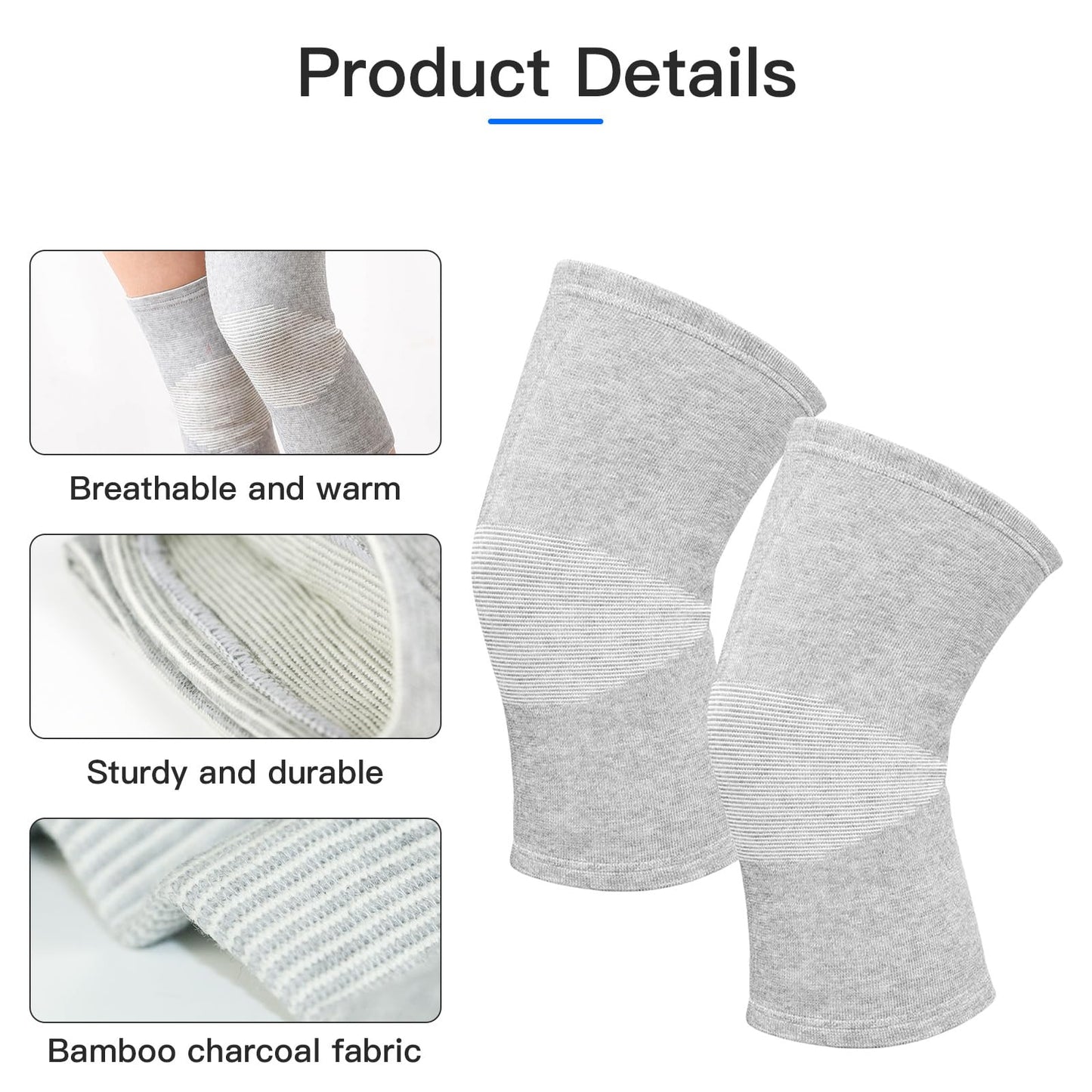 Onecompress - One Compress Premium Bamboo Knee Sleeve 2-pack Original(Medium(55-75KG))