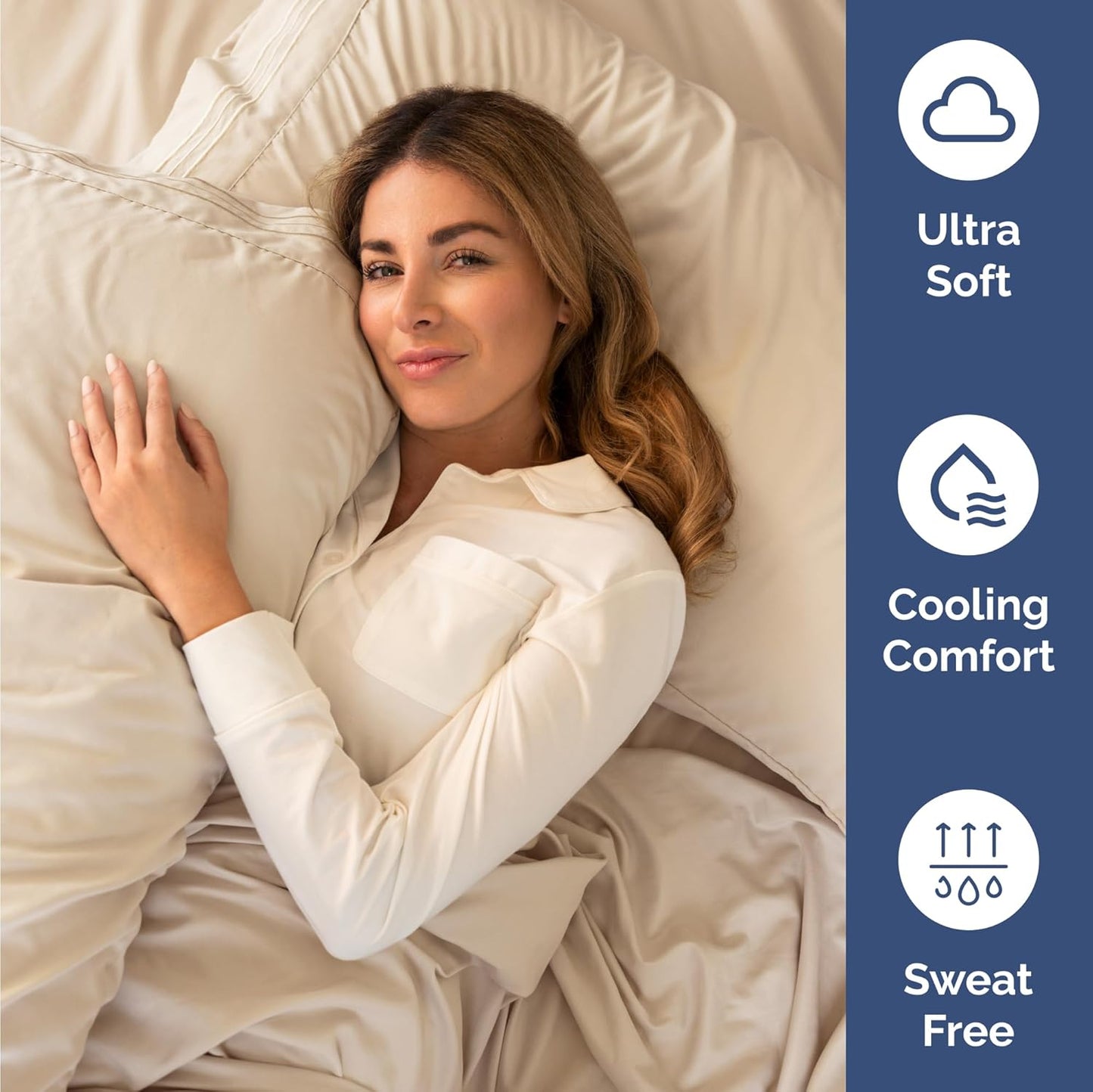 Skiennix Twin Size 3 Piece Sheet Set - Ultra-Soft Cooling Bed Sheets - Deep Pockets, Wrinkle-Free, Wheat Color