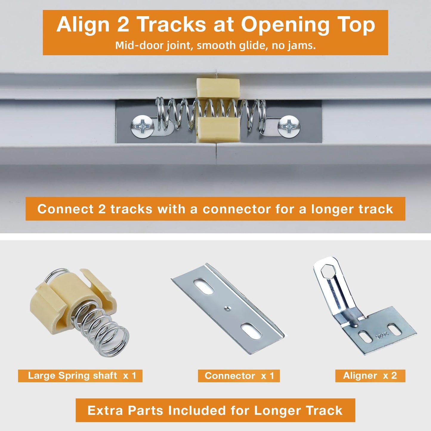 Bifold Door Hardware Kit, 2-Pack 30-Inch Bi-fold Closet Door Track Kit Bifold Closet Door Hardware Kit Folding Door Hardware Repair Replacement Tool Kit