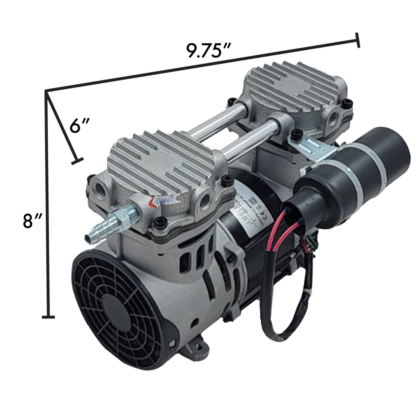 Half Off Ponds Pro Aeration System - 1/2 HP Pond Aerator Pump for Up to 2 Acres - 120V Electric Compressor with Double 10" Diffuser and 100' Weighted Tubing