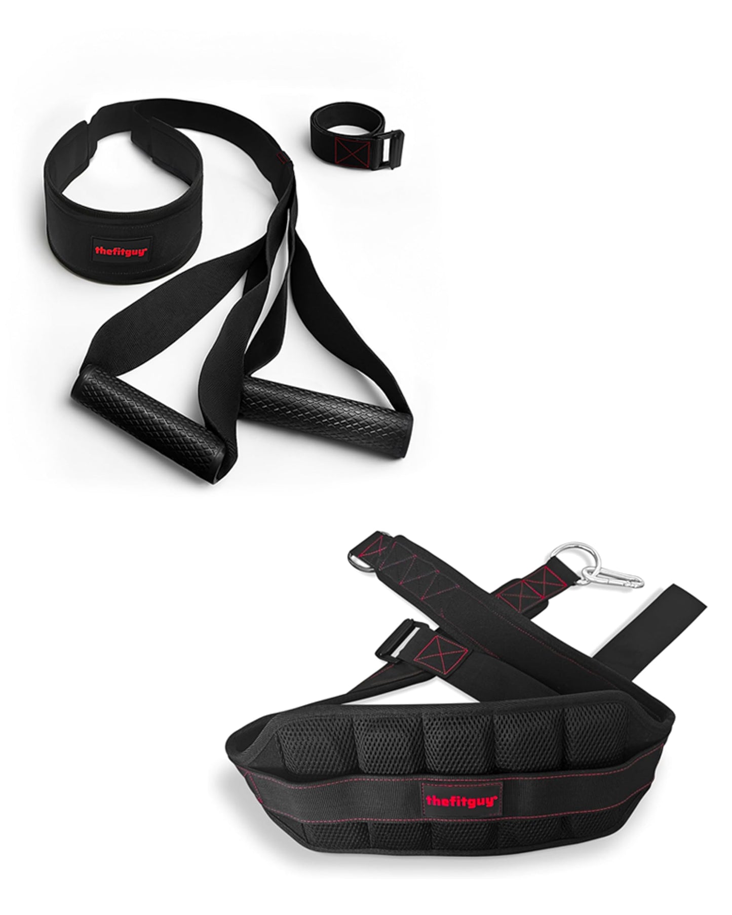 THEFITGUY Sprint & Lower Body Power Bundle – Coach Resistance Belt and Squat Belt