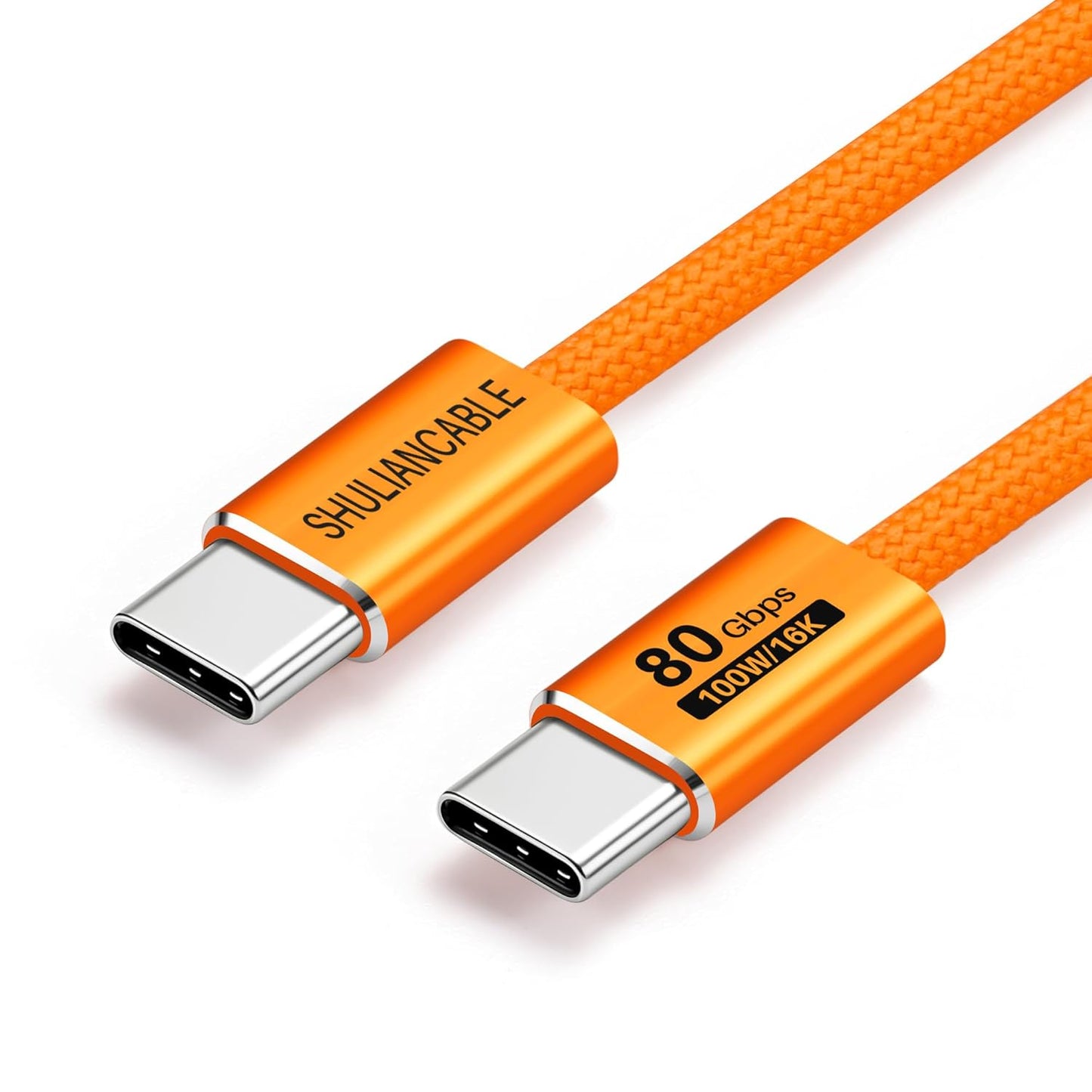 SHULIANCABLE 4 Cable,80Gbps 16K/8K 4/3, 3.3FT/1M) USB C Cable, USB Data Data Sync, Supports Displays,Compatible