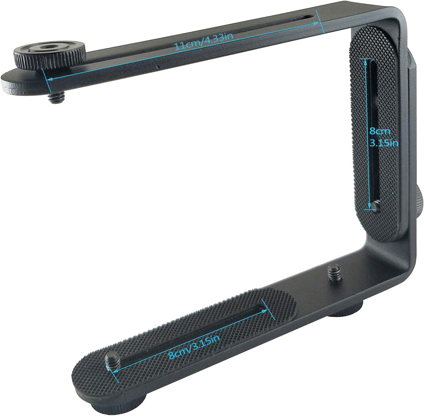 Metal Aluminum Alloy L-Shape Camera Flash Bracket for DSLR & SLR
