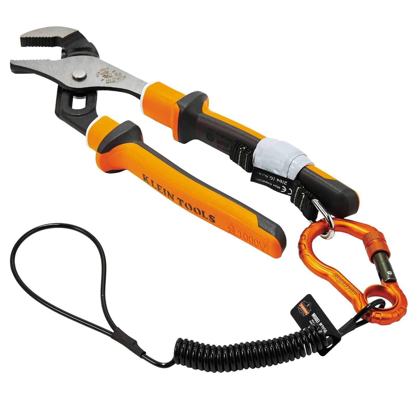 Tool Tethering Kit for Concrete Finisher, Includes Tool Lanyards and Attachments for Power Grinders and Trowels, Ergodyne Squids 3184
