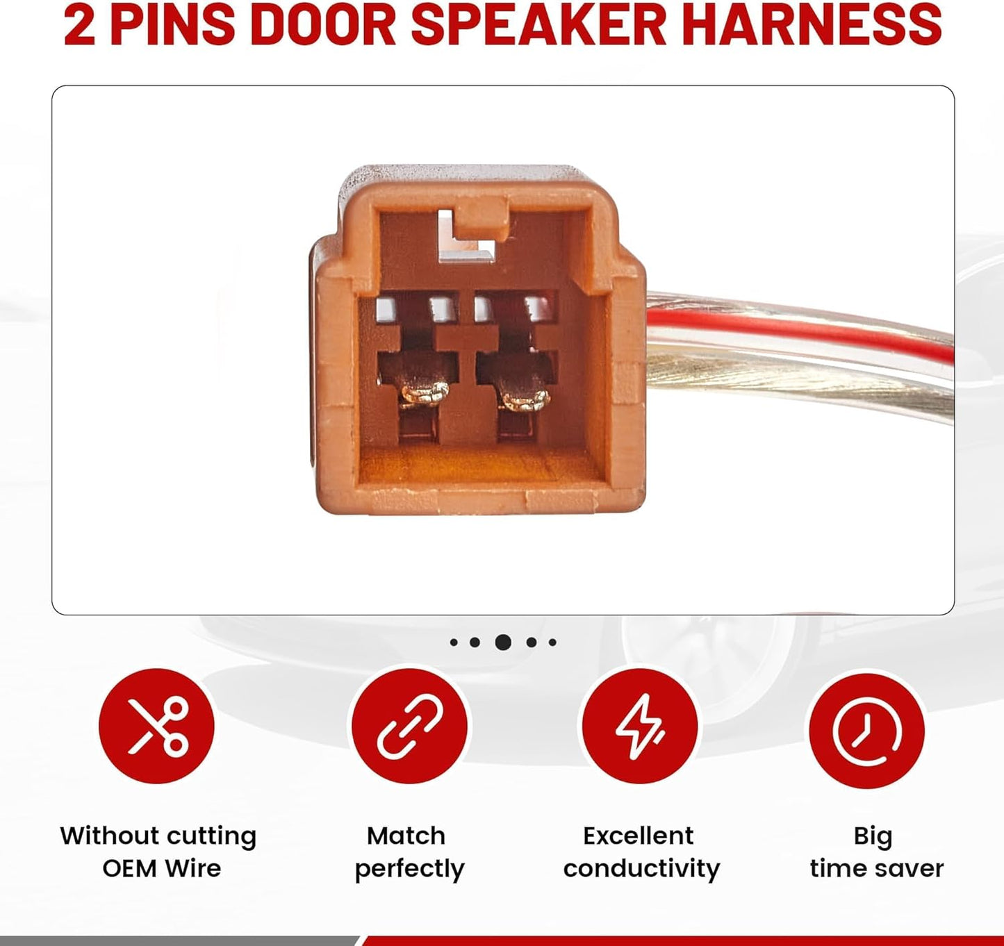 1999-2002 2002-2004 i35 G20, 2 RED WOLF Car Door Speaker Wiring Harness Fit for Nissan Frontier Altima Maxima, Infiniti