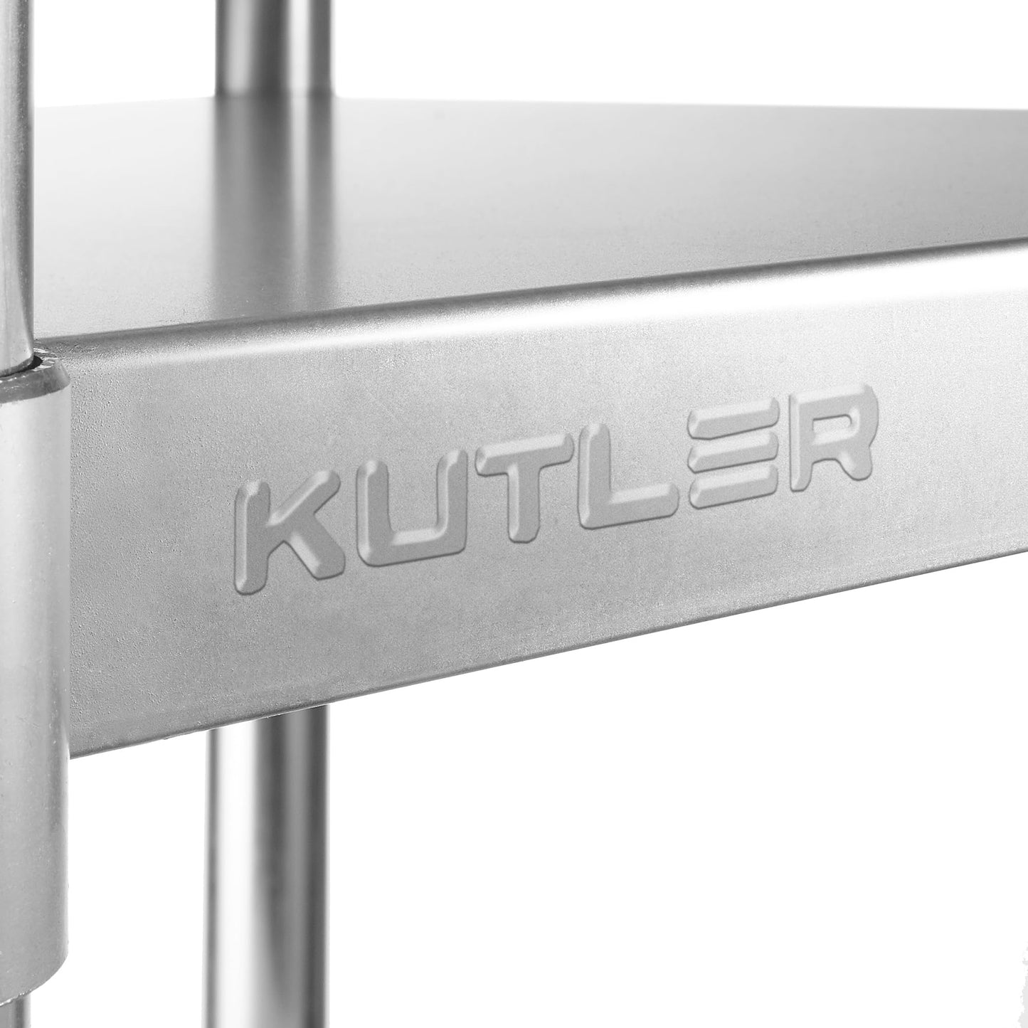KUTLER Stainless Steel Table 30 x 72 Inches, NSF Heavy Duty Commercial Kitchen Prep and Work Table with Undershelf for Restaurant, Hotel, Home