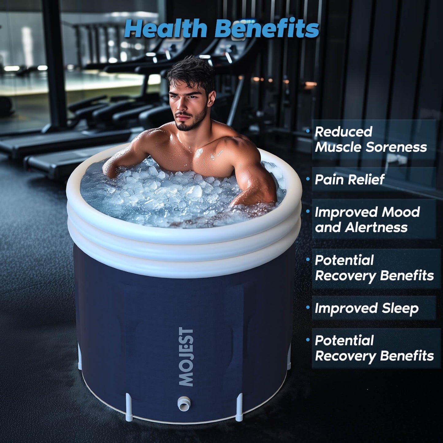 95-Gallon Ice Bath Tub with Premium, Long-Lasting Insulation – Perfect as a Cold Plunge Tub for Temperature Control, Relaxation, and Recovery. Durable and Portable for Indoor/Outdoor Use