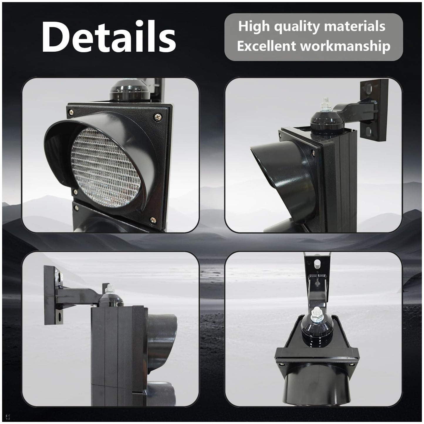 GAJTTR 100-2 4inch 100mm Traffic Stop/Go Light/Button Control/AC 85-265V Lamp LED, PC Casing Water Resistant IP65