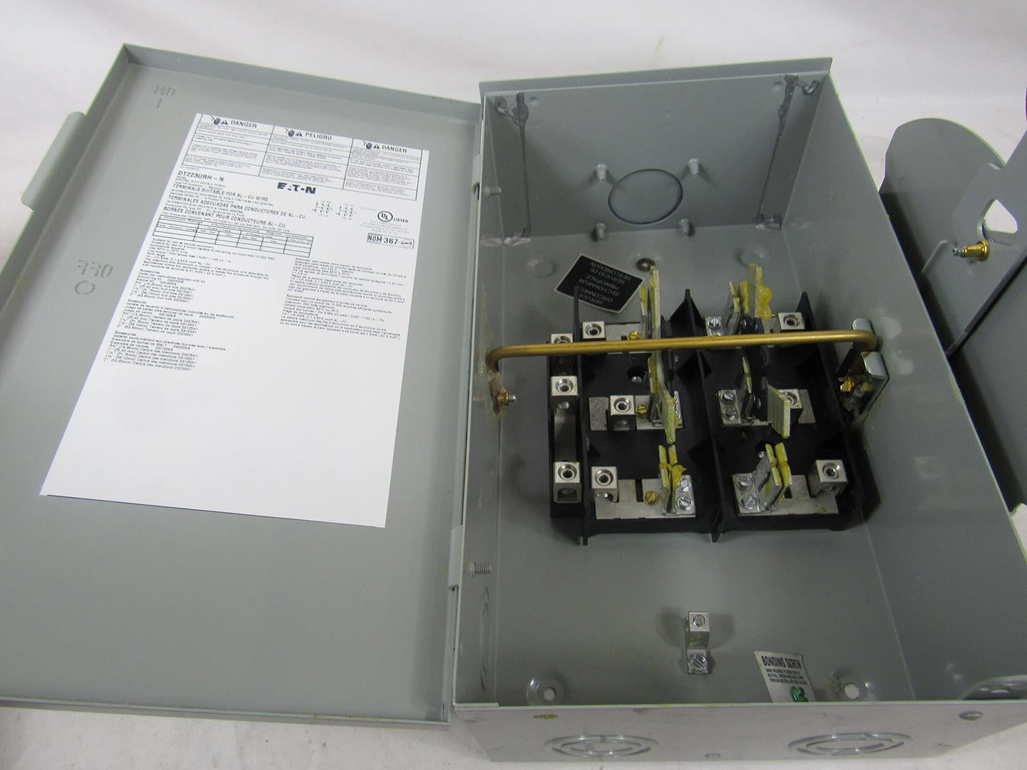 Eaton 100 AMP 120/240-VOLT 24,000-WATT Non-Fused General-Duty Double-Throw Safety Switch DT223URH-N