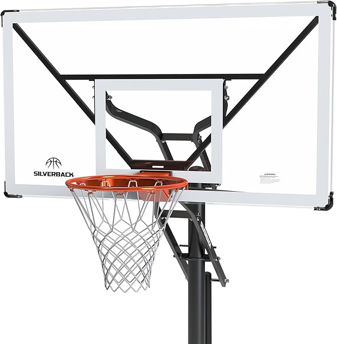 Silverback NXT 54" and NXT 60" In-Ground Basketball Hoops with Adjustable-Height Basketball Goal Backboard and QuickPlay Design