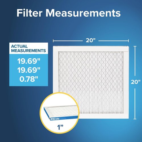 Filtrete 20x20x1 MERV 13 AC Furnace Air Filter - Premium Allergen & Virus Protection | 2-Pack