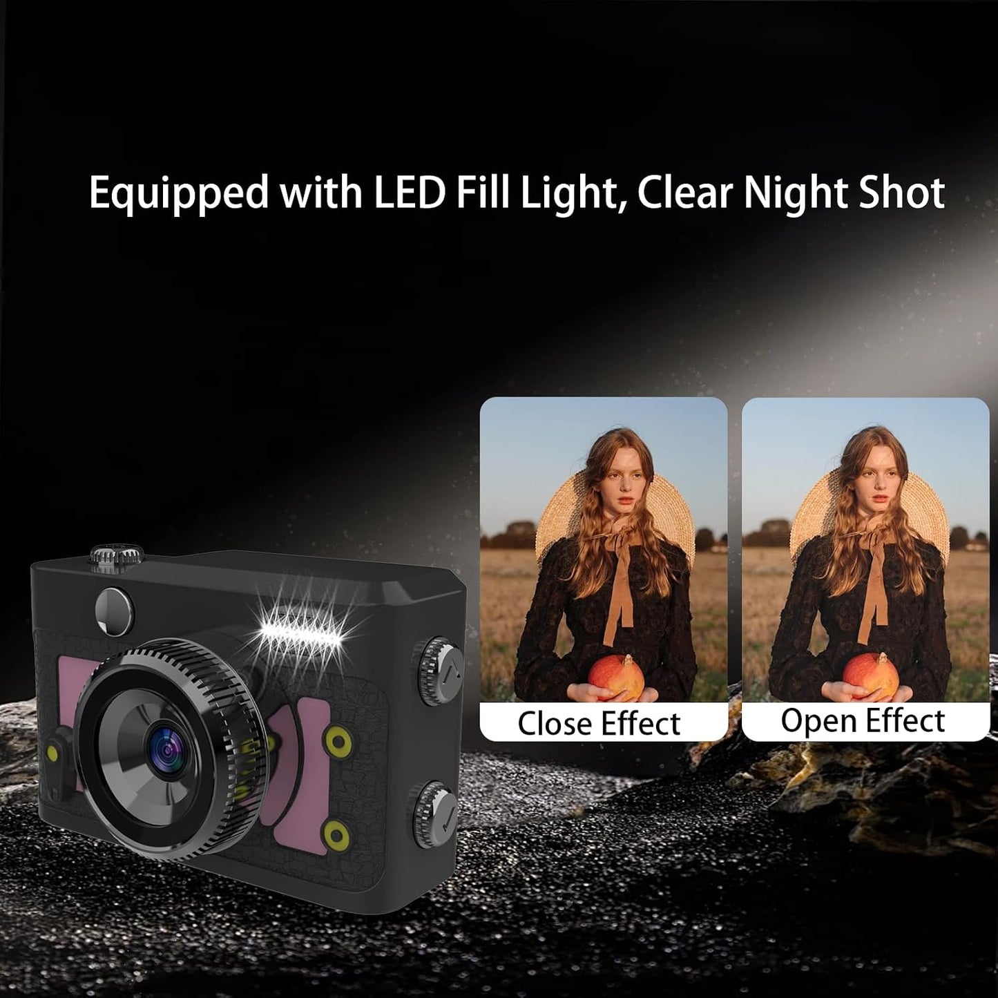 MGW Star 64GB, 1080P 120 Mini Keychain Camera Mini Retro Photo Video Camera, Minute Battery Life Portable Tiny Digital