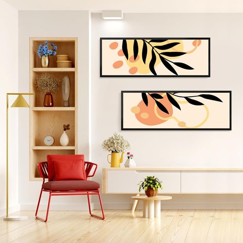 LaVie Home 13.5x40 Picture Frame - Black Panoramic Frame with HD Plexiglass for Wall Display