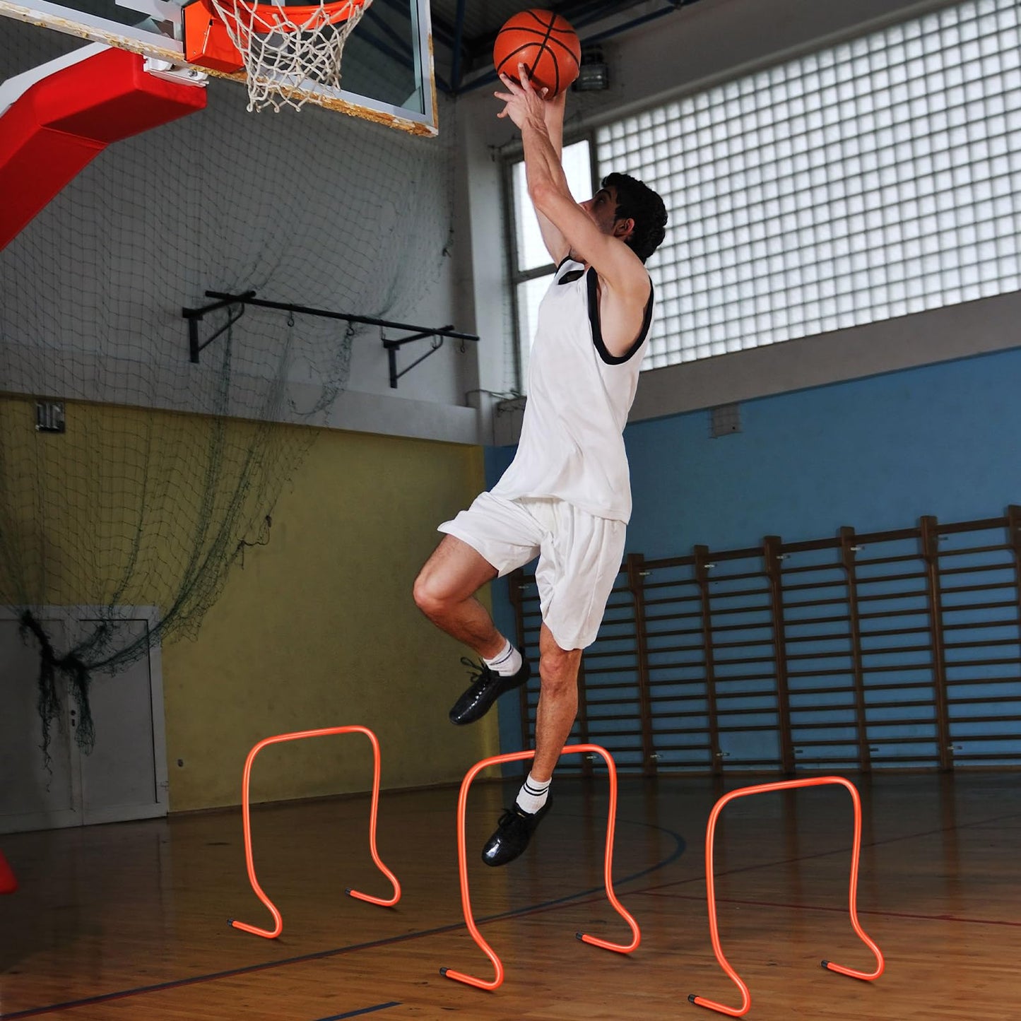 Leyndo 6 Pcs 20" Plyo Hurdles Training Equipment Practice Speed Hurdles Training Track Agility Soccer Football Basketball Baseball Plyometric for Kids Athletes Indoor Outdoor Sports