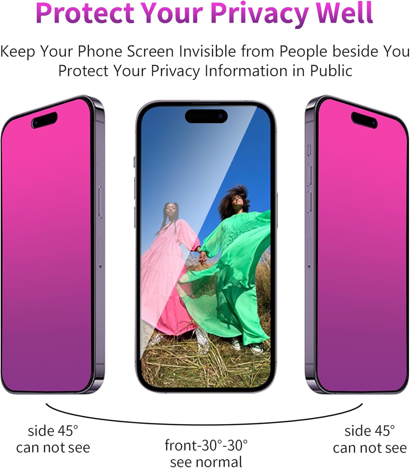 [2 Pack] 9H [6.5inch] Privacy Screen Protector for iPhone Air Tempered Glass Gradient Anti Spy Private Film Accessories