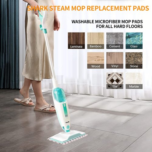 klaqian 4 Pack Steam Mop Pads for Shark S1000 S1000A S1000C S1000WM S1001C Replacement Steamer Mop Pads ，Washable Microfiber Mop Pads for All Hard Floors
