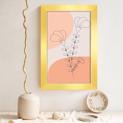 LaVie Home 4x6 Picture Frame - Elegant Gold Frame with HD Plexiglas for Vertical/Horizontal Display