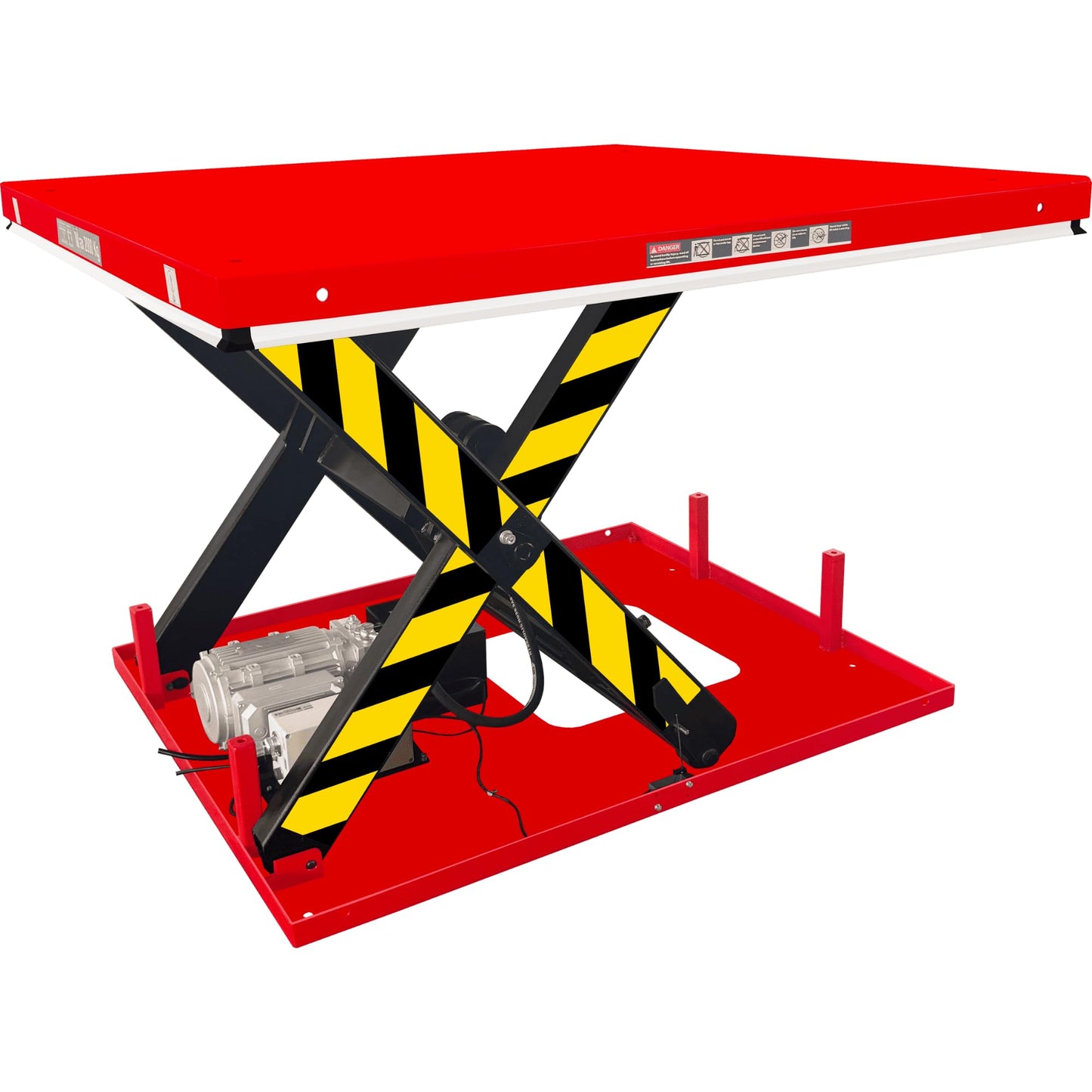 PAKE Electric Hydraulic Scissor Lift Table, 4,400 lb. Capacity, 48" x 48" Platform, 36.25" Lifting Height