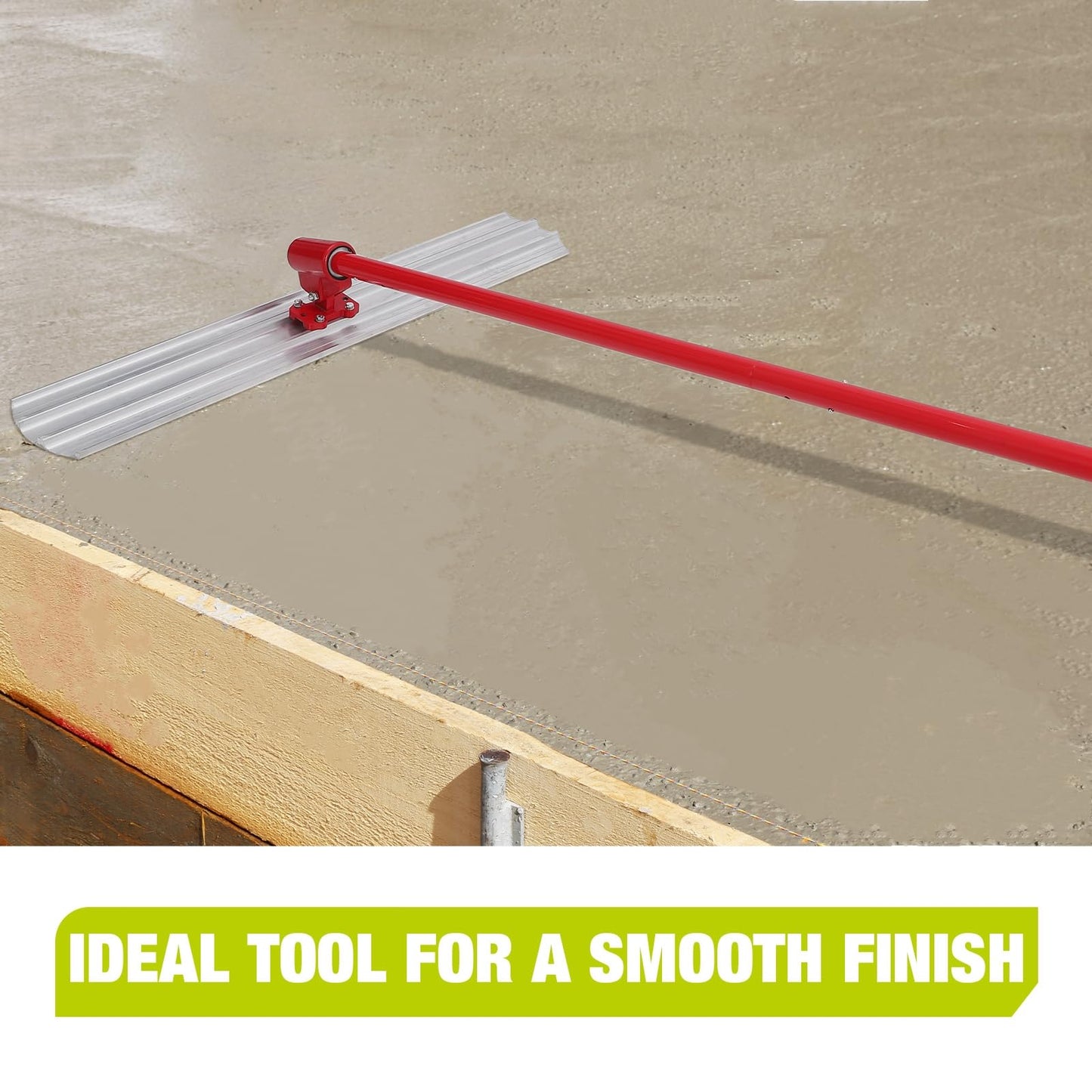 COZONY Bull Float Concrete Tools, 46x8 inch Aluminum Magnesium Alloy Bull Float Concrete Finishing Kit with 4x46" Handles & Bull Float Bracket