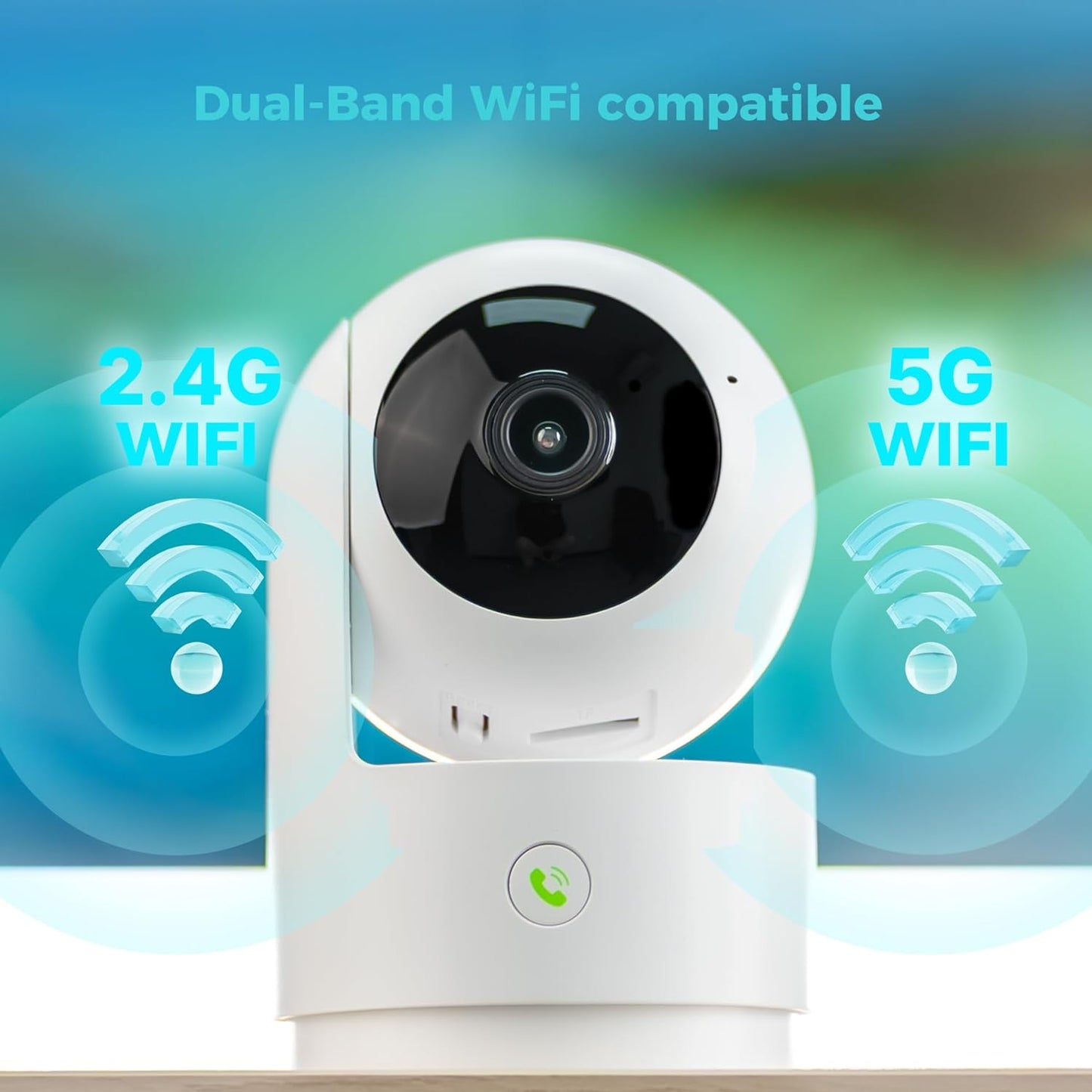 SOVMIKU 2K 5GHz 24/7 360 2-Way Setup, Alarm,180 Vicohome Indoor Security Camera, Wi-Fi, Plug-in, Recording, AI