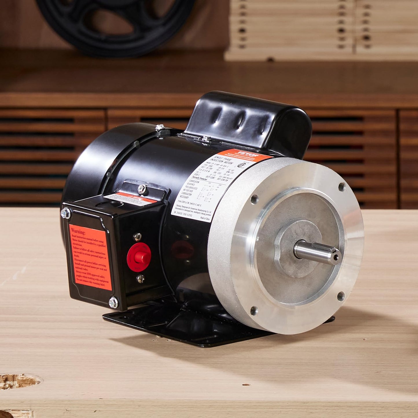 VEVOR 3/4HP Electric Motor 1725 RPM, AC 115V/230V, 56C Frame, Air Compressor Motor Single Phase, 5/8" Keyed Shaft, CW/CCW Rotation for Agricultural Machinery and General Equipment