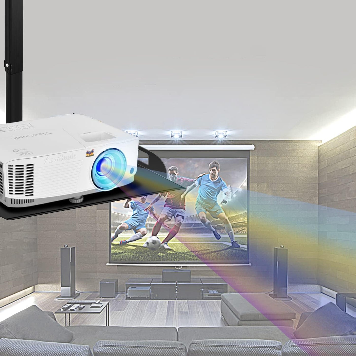 Drsn 11.4-22 11 Lbs Universal Ceiling Mount with Tray for Projector/Camera, Adjustable, Load Bearing, No Hole