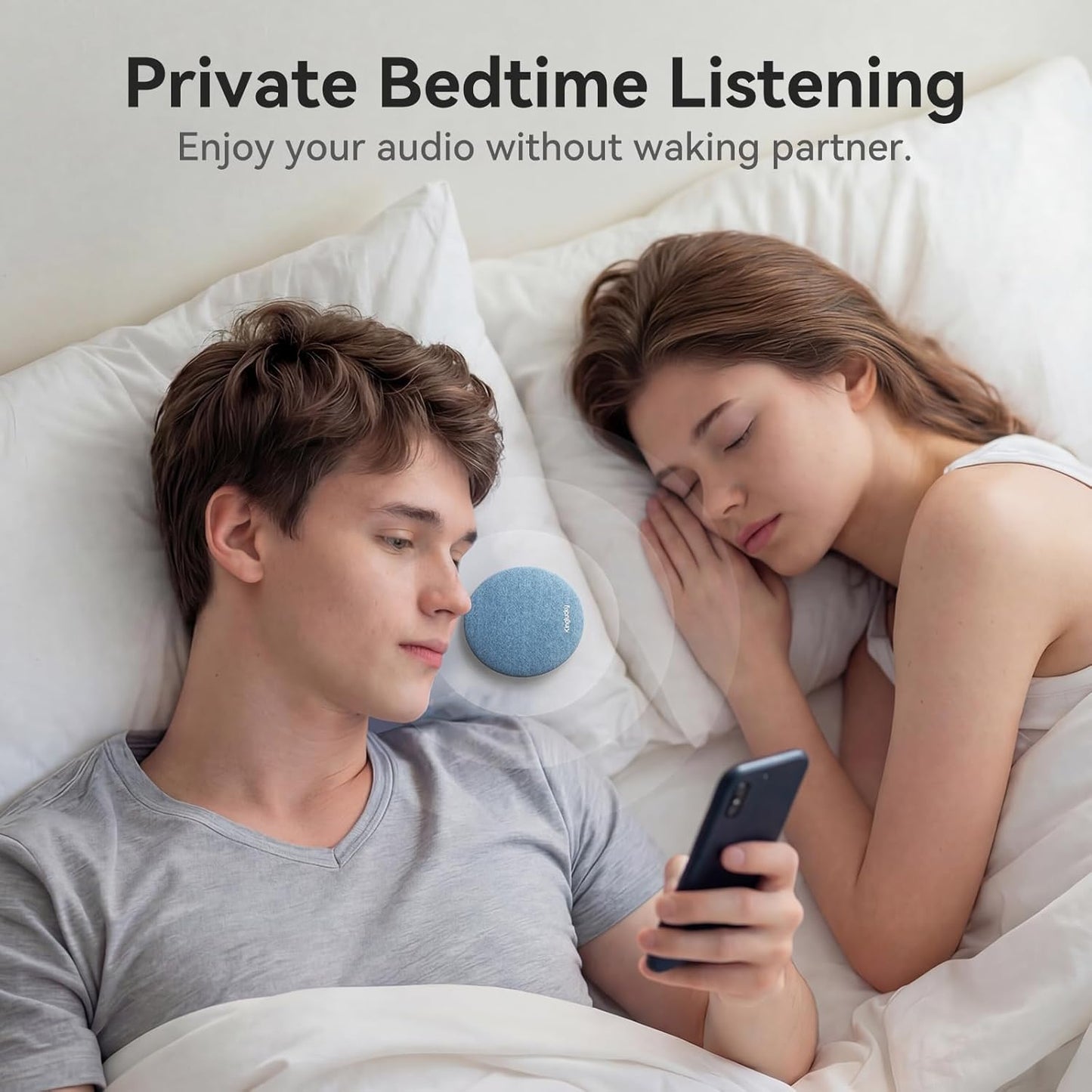 X50 Kinglucky Pillow Speaker for Sleeping, Mini Bluetooth Speaker Under Pillow with Built-in Pink Noise White Noise