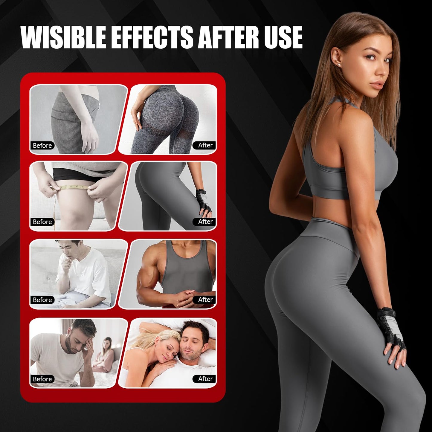 FJFQXY Kegel Trainer, Multi-Function 132 lbs Resistance Pelvic Floor Exercise Devices with Thigh Straps, Handles, Resistance Bands and Jump Rope, Kegel Trainer Hip Leg Toner Inner Kegel Exerciser