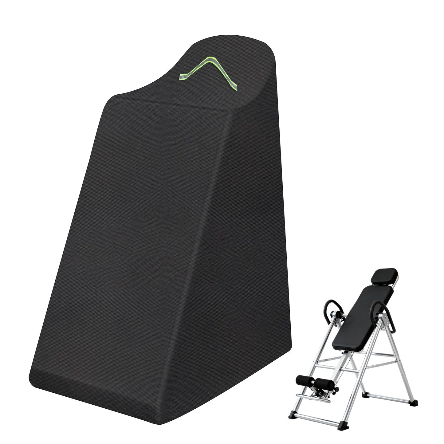 Klmnop Inversion Table Cover with Zipper and Handle, Waterproof Dustproof Protective Cover for Inversion Chair and Tables, Fit Most Inversion Equipment Indoor Outdoor, 47" L x 28.7" W x 63" H(Black)