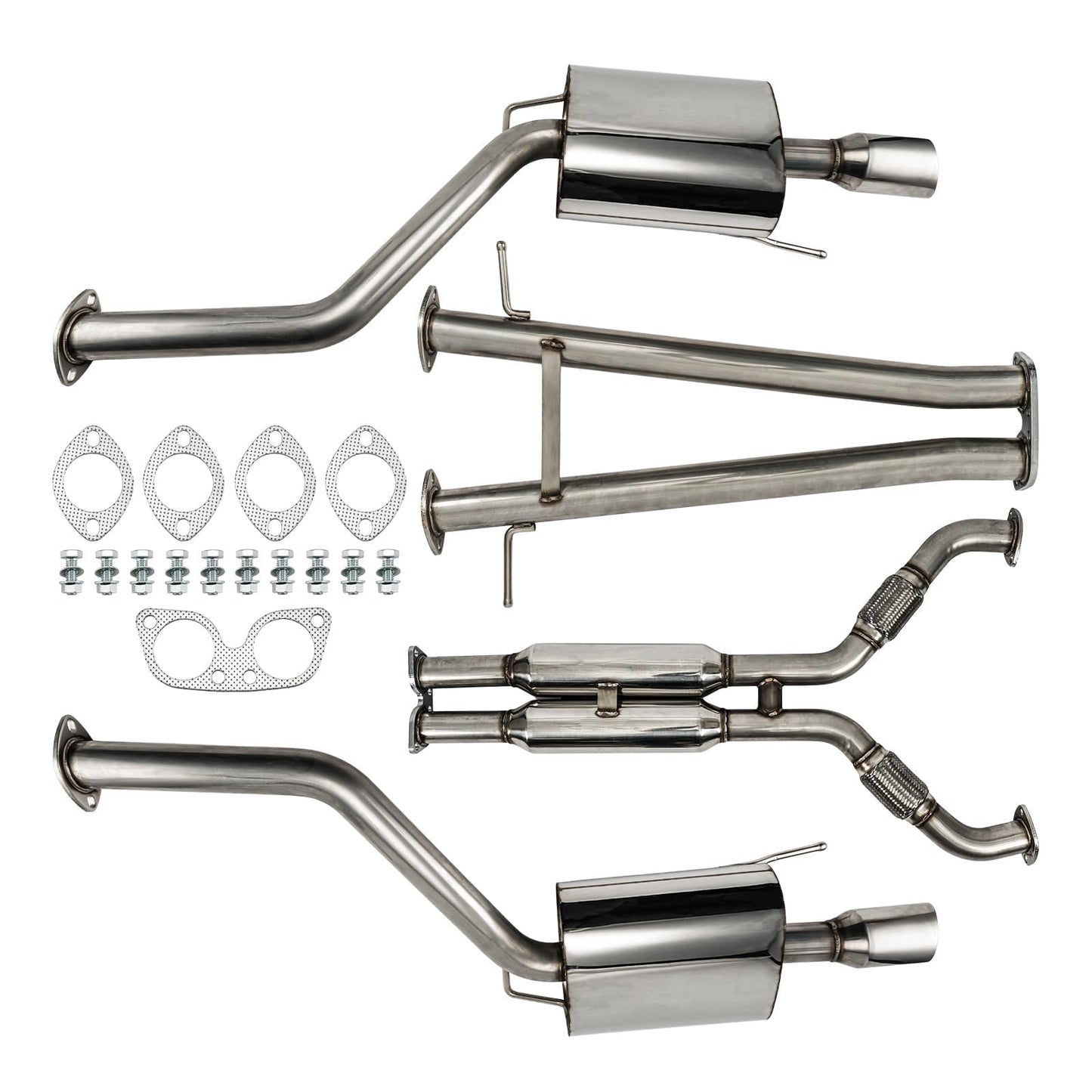 PHILTOP Cat-Back System, Stainless Steel Cat Back Exhaust System Fit for 2009-2013 INFINITI G37 V6 3.7L