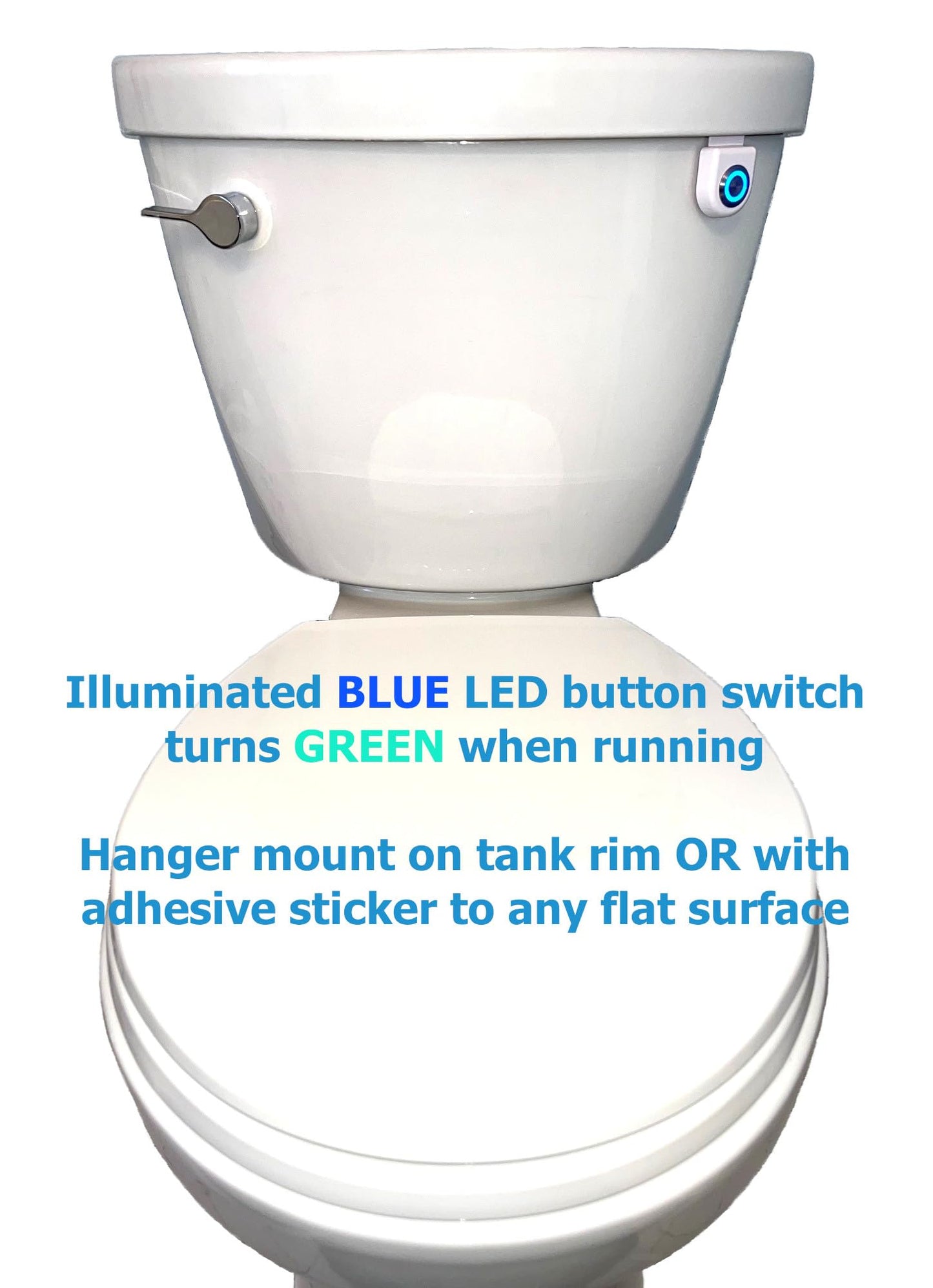 Potty Sniffer Toilet Ventilation System, Odorless Toilet Conversion, FULL OPTIONS KIT for Standard Overflow Pipe Equipped Toilets, Eliminates Embarrassing Toilet Odor Permanently