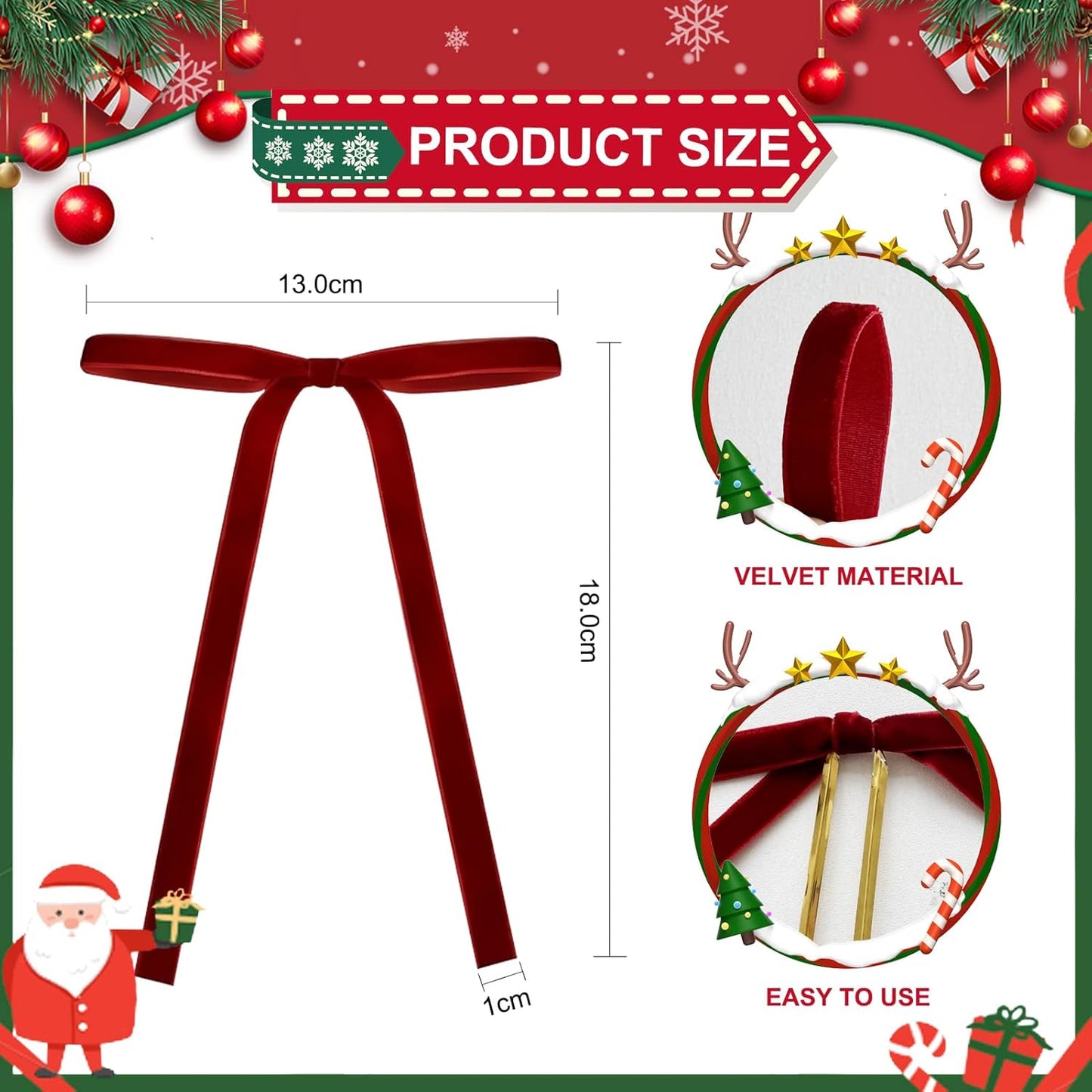 Regine Switzerland Velvet Christmas Tree Bows - 36 Pcs 5x7 Inch Burgundy Decor for Wreaths & Garlands