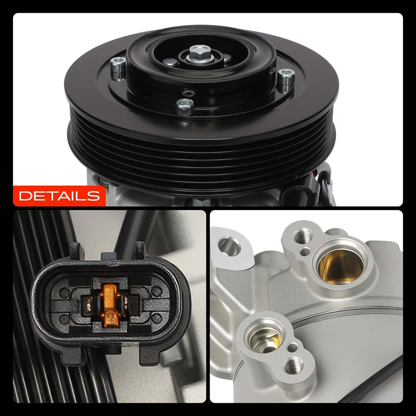 A-Premium Air Conditioner AC Compressor with Clutch Compatible with Kia Soul 2014-2019, Forte5 2014-2016, Forte Koup 2014-2017 & Hyundai Elantra 2017, only fit 1.6L engine