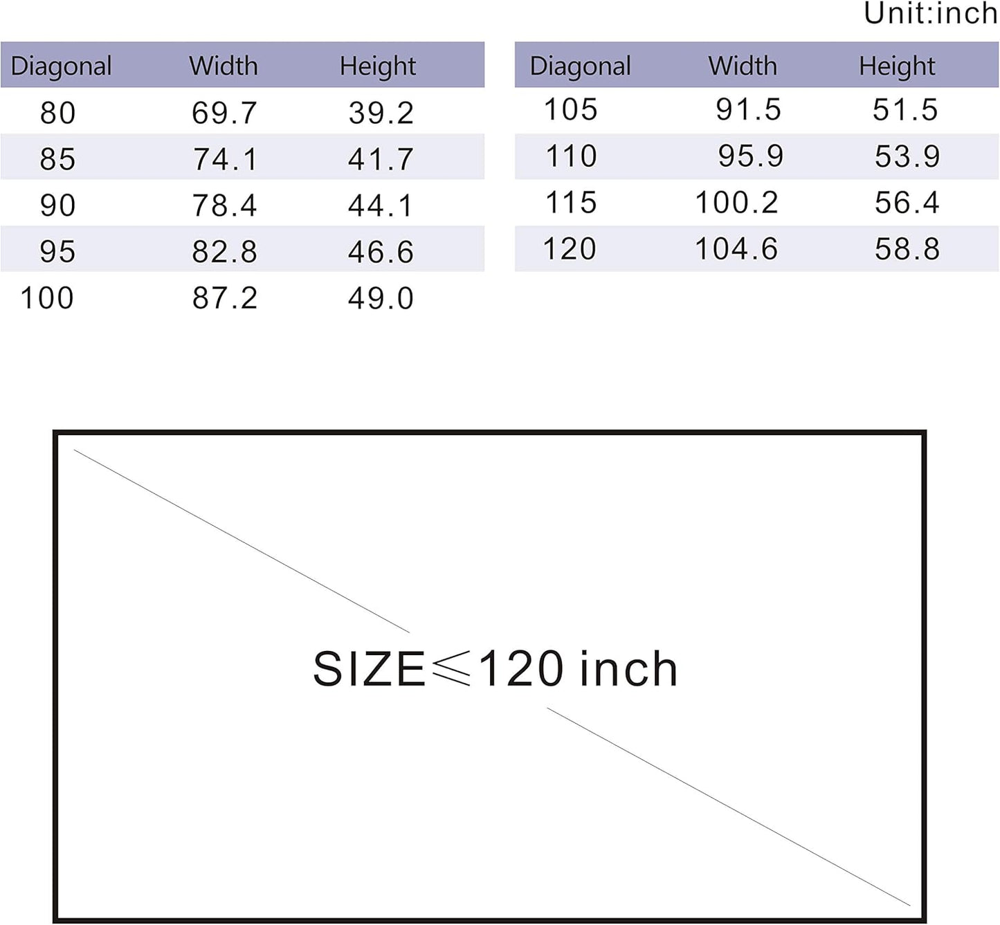 Yandood 59x105 inch 130 inch 16:9 4K Projector Screen DIY Elastic Polyester Material for Max Projection Screen