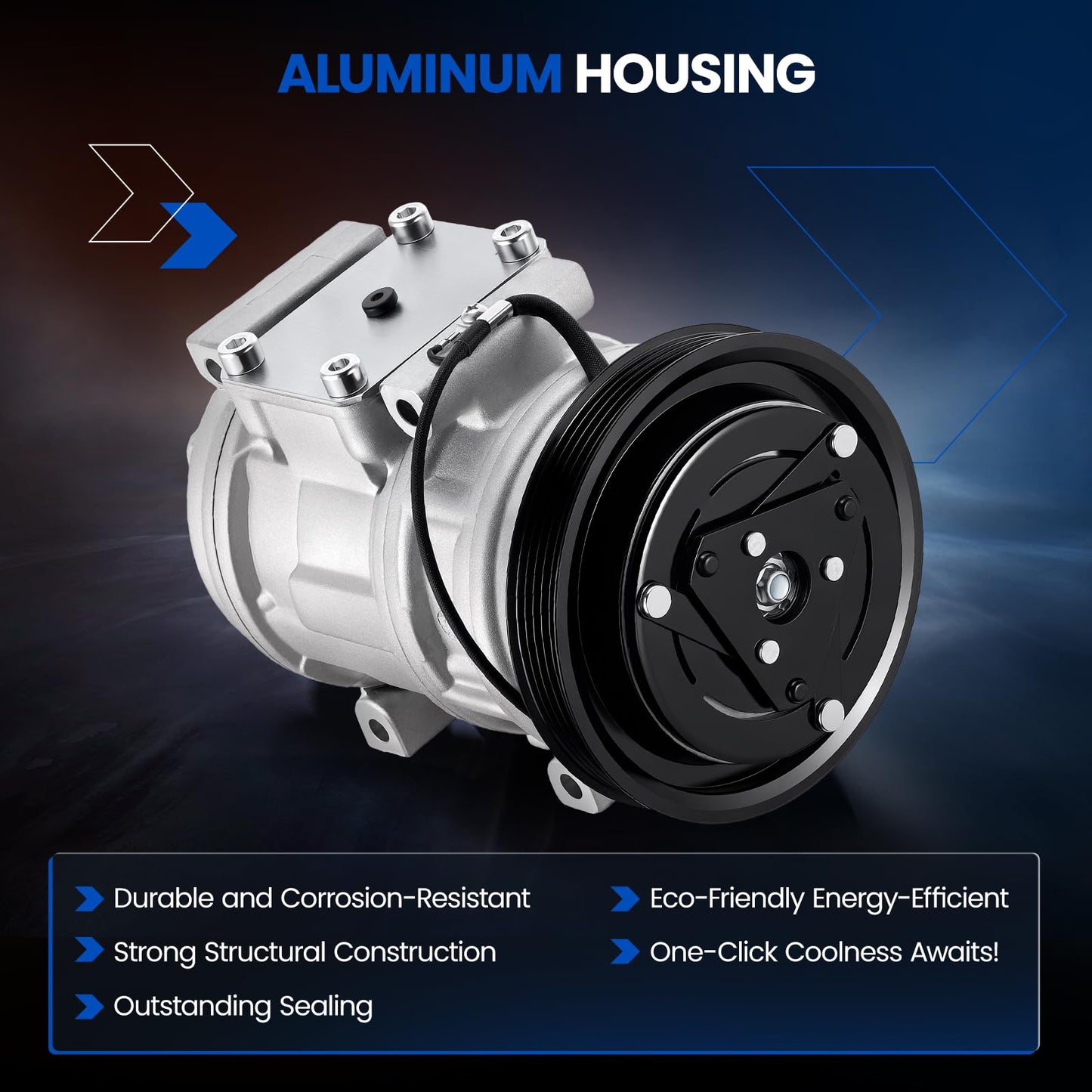 SYKRSS 78328 Air Conditioning A/C Compressor with Clutch Compatible with Acura Legend 1991-1995 3.2L, for RL 1996-2004 3.5L, for TL 1996-1998 2.5L 3.2L, Gas