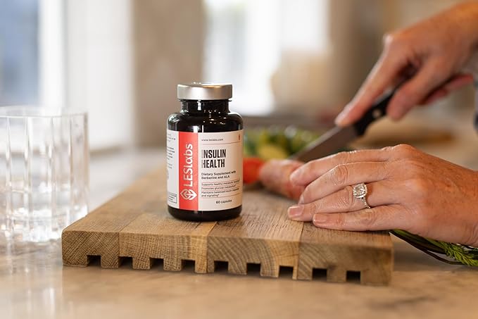 LES Labs Insulin Health ??Metabolic Health and Support, Lipid & Carbohydrate Metabolism ??Berberine, Chromium, Olive Leaf, Alpha Lipoic Acid & Vanadium ??Non-GMO Supplement ??60 Capsules