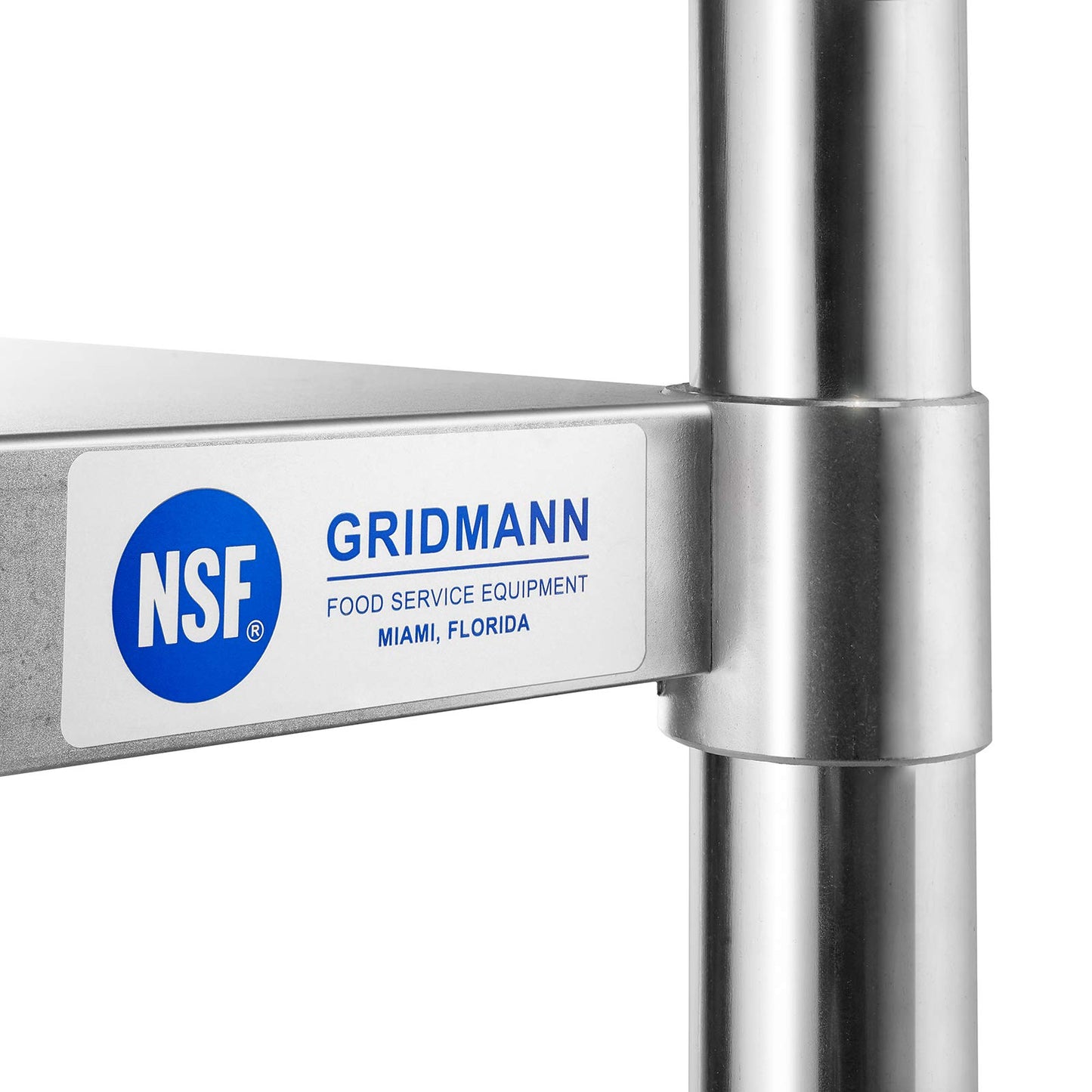 GRIDMANN Stainless Steel Work Table 72 x 30 Inches, NSF Commercial Kitchen Prep Table with Under Shelf for Restaurant and Home