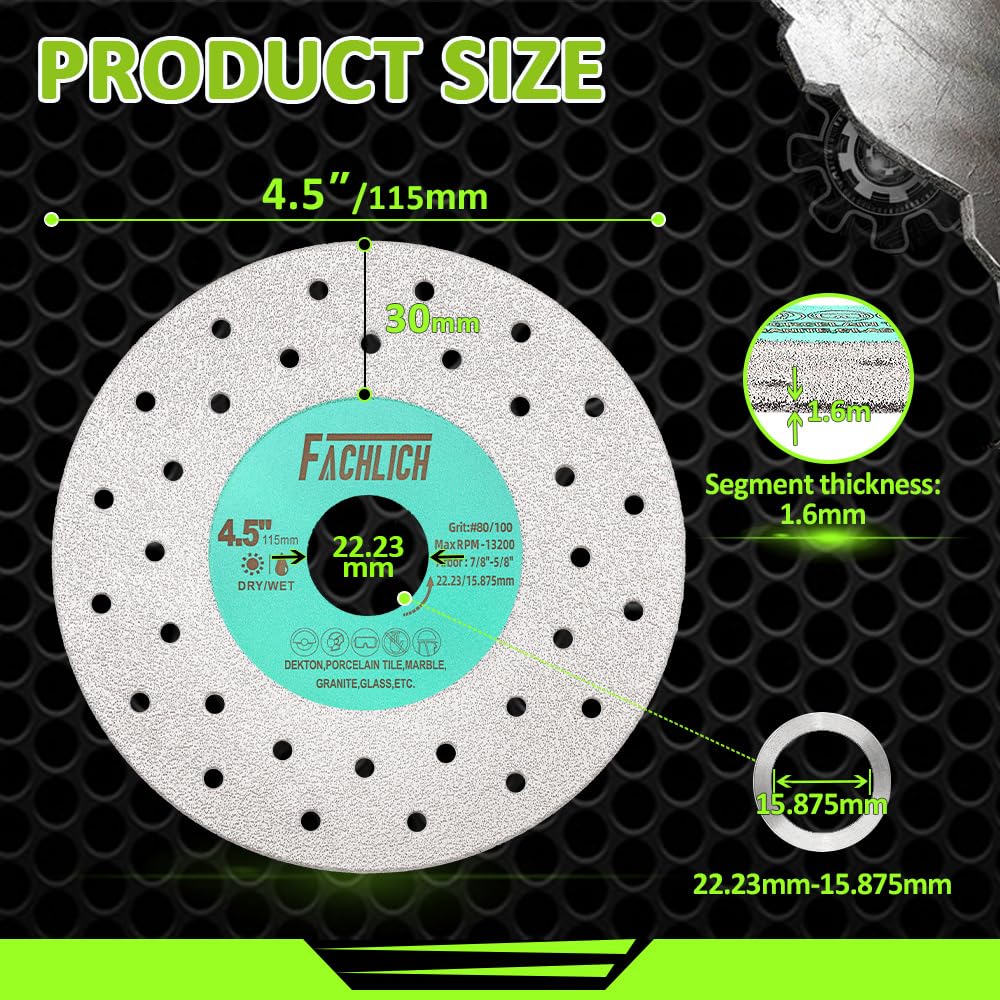 Tile Hole Saw Kit - 12pcs Diamond Core Drill Bits Set 1/4" 5/16" 4/5" 1" 1-3/8" 2" 3" 4" with 4/5" Finger Bit 2" Beveling Chamfer Bit for Porcelain Ceramic Granite Marble