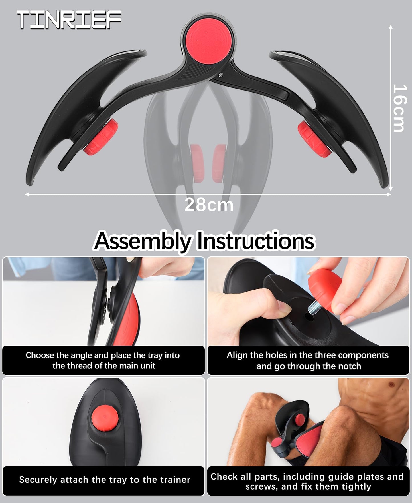 Pelvic Floor Exercise Device with 35 lb Resistance, Kegel and Inner Thigh Muscle Trainer, Home Workout Equipment for Postpartum Recovery, Women & Men, with Band, Black