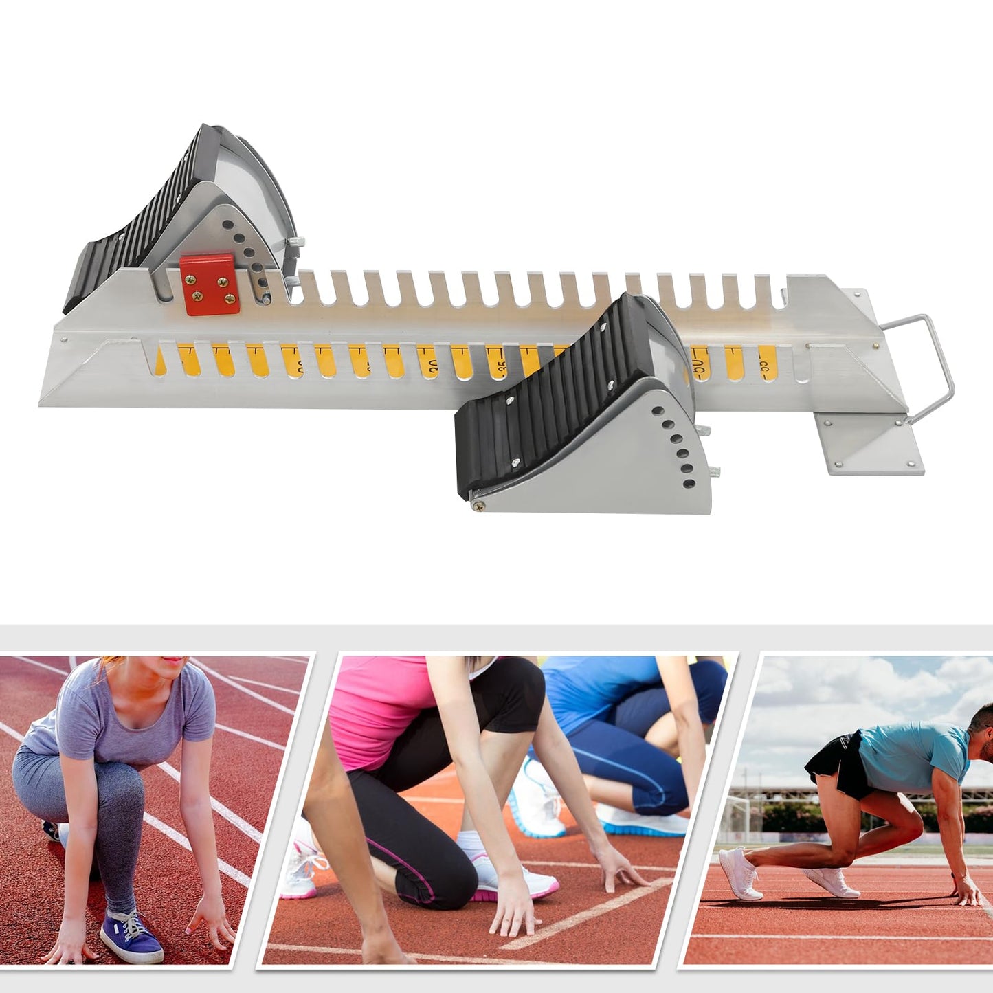 FALUSHAN 6 Angle Adjustable Starting Block,Multi-Function Athletics Track Starting Block,Athletics Scholastic Running Track Assistant for Plastic Cinder Track Sprinting Training