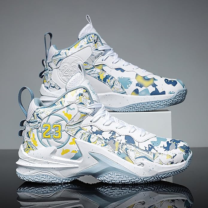 Boys Basketball Shoes Breathable Indoor Athletic Shoes Youth Outdoor Fashion Sneakers Comfortable Basketball Shoes for Girls