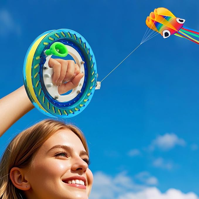 Large Octopus Kites for Kids & Adults,Big Kite for Beginners, Kites for Kids Ages 4-8,Outdoors Activities with Line and Handle