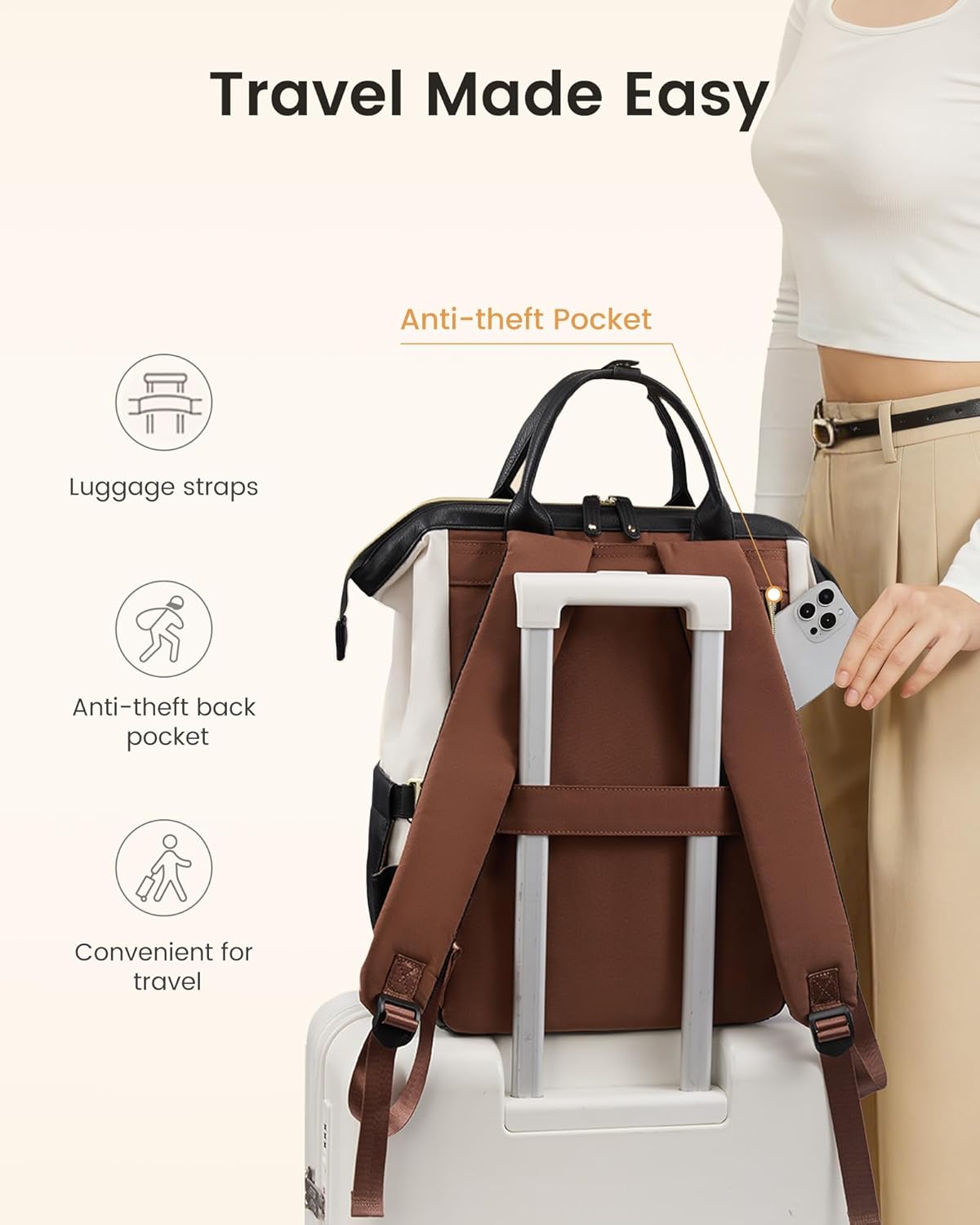 Backpack Holder,17 inch Backpack Backpack LOVEVOOK Laptop for Women with Giant Tumbler Professional Nurse Teacher