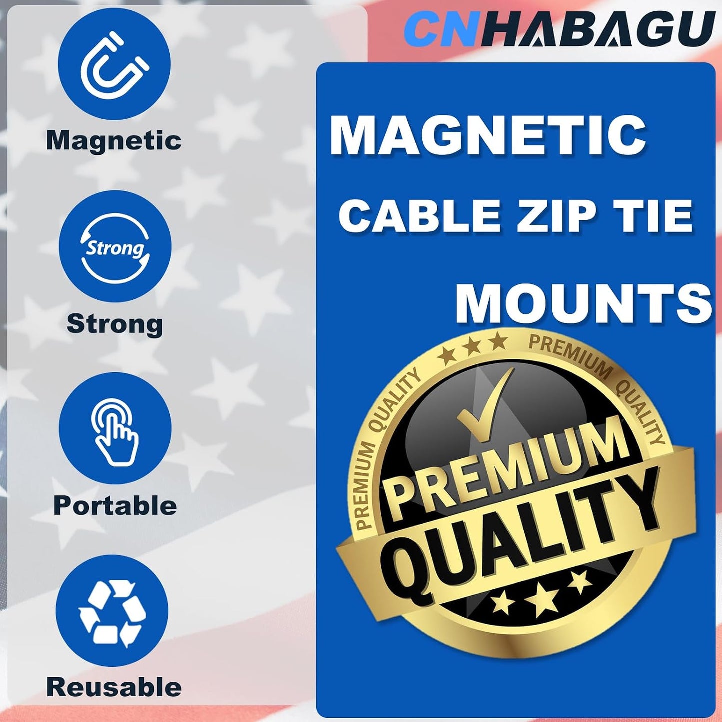 25LBS (10 Magnet Zip Tie Mount Clips Magnetic Zip Ties Mount Holder Strong Multipurpose Wire Cable Holder Mount Wire