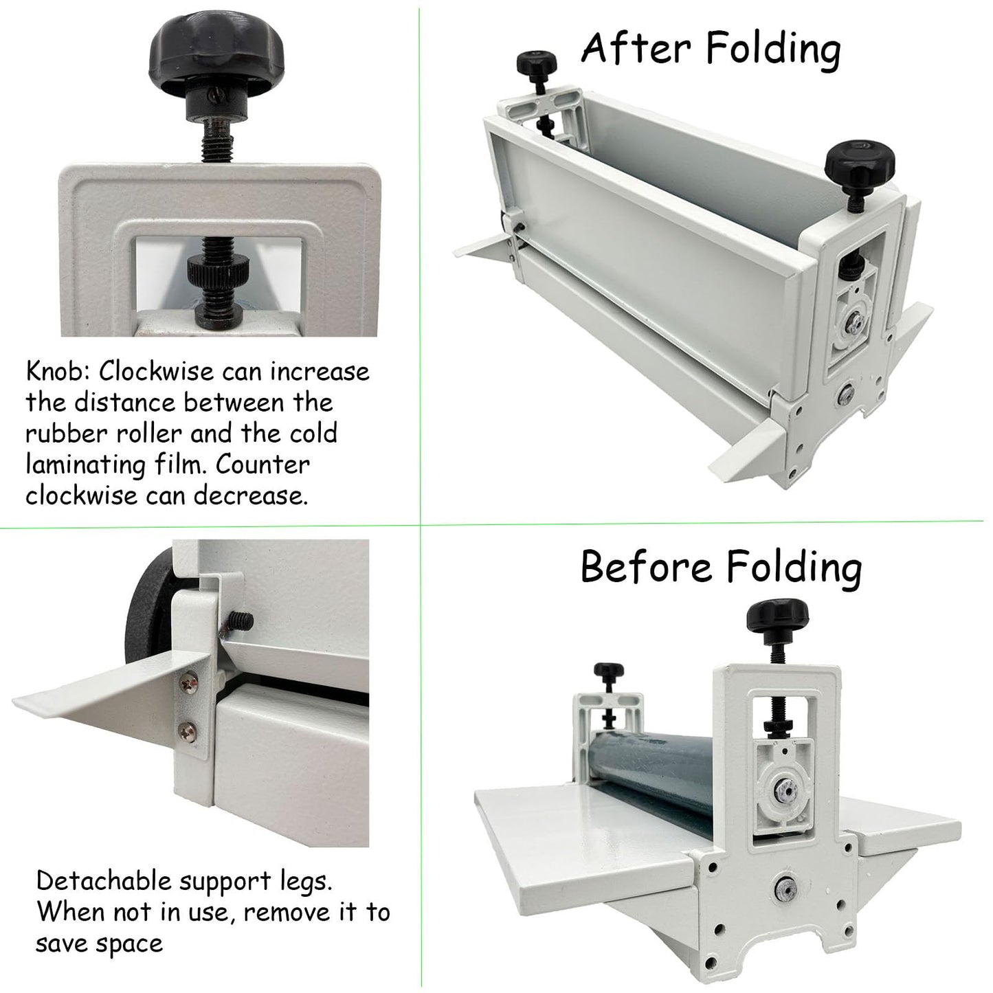 INTBUYING All Metal Frame 14inch 360mm Manual Cold Roll Laminator Mount Laminating Machine