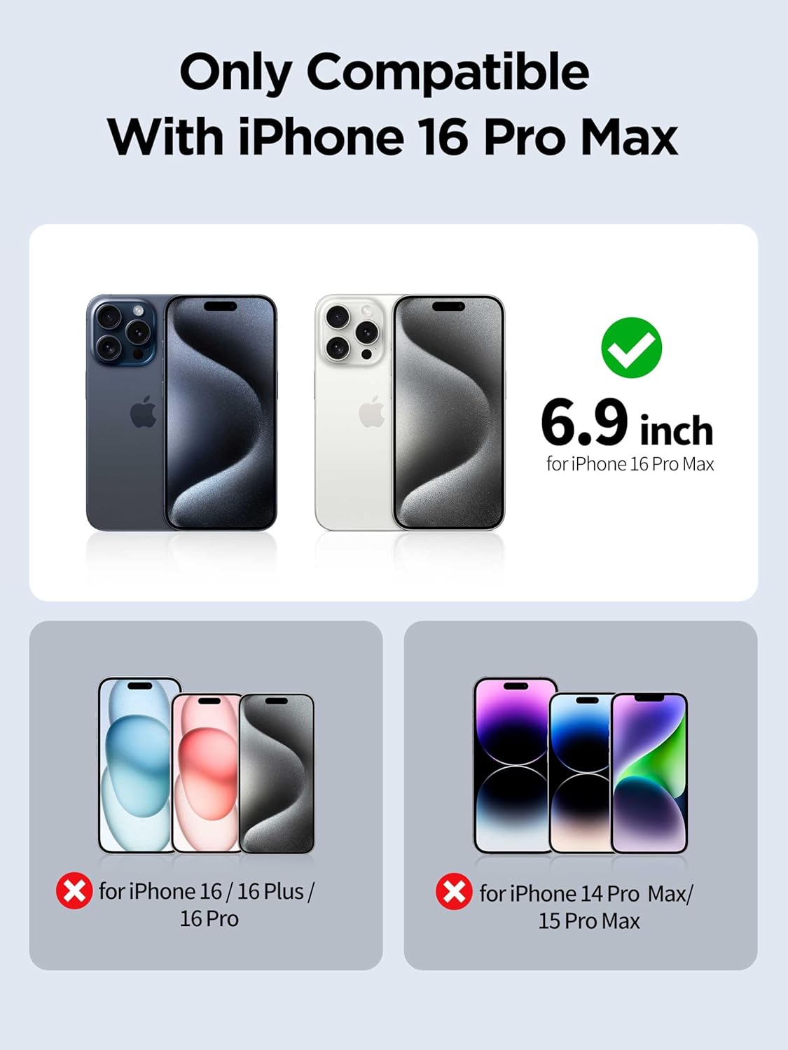 16 6.9 Inch, PDDKISS Compatible for iPhone Pro Max Privacy Screen Protector Tempered Glass Purple Gradient Anti Spy